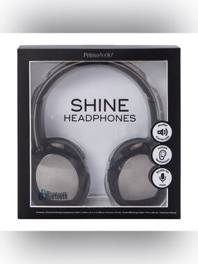 Shine Over-Ear Bluetooth Headphones - Black
